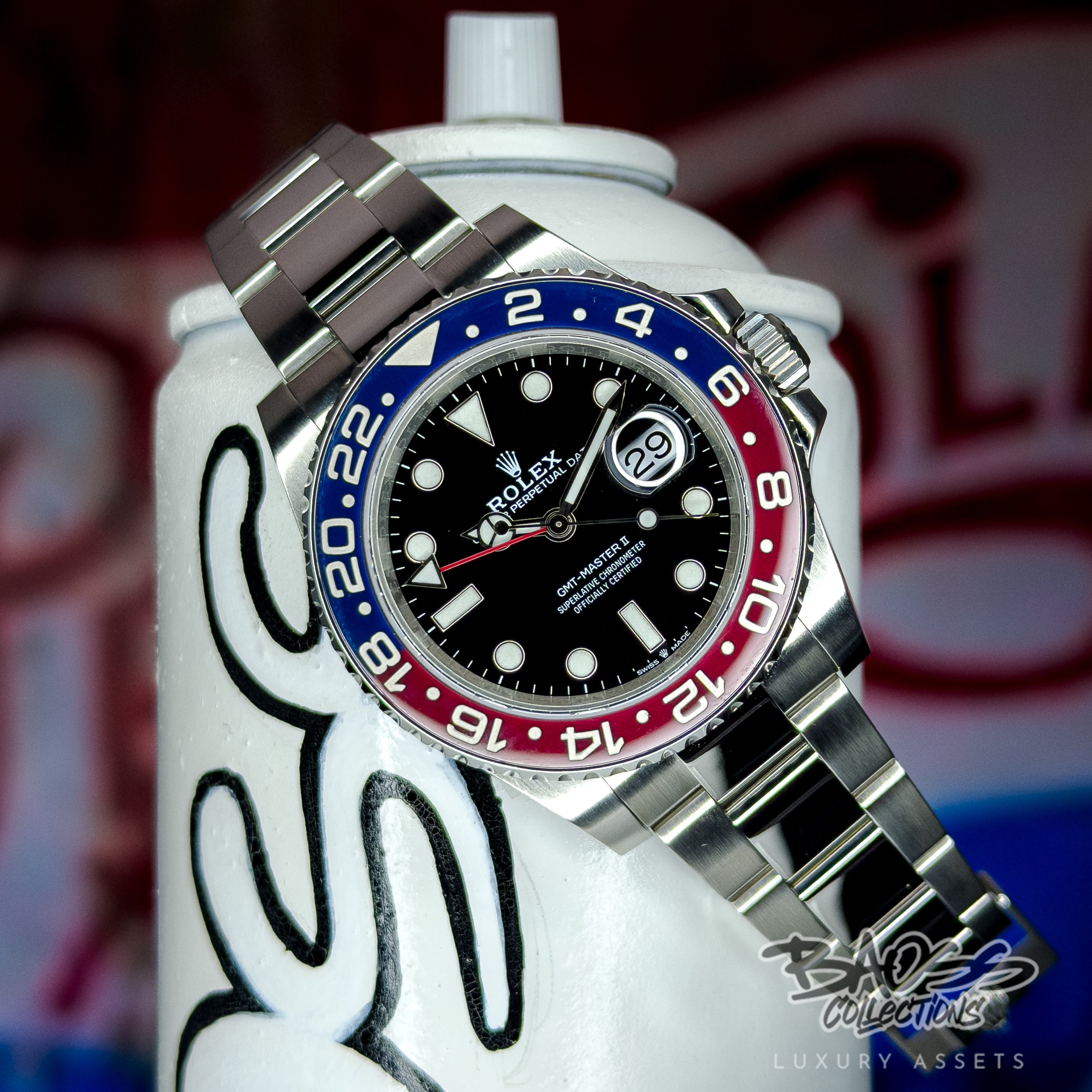 Rolex GMT-Master II “Pepsi” Oyster Bracelet Full Set