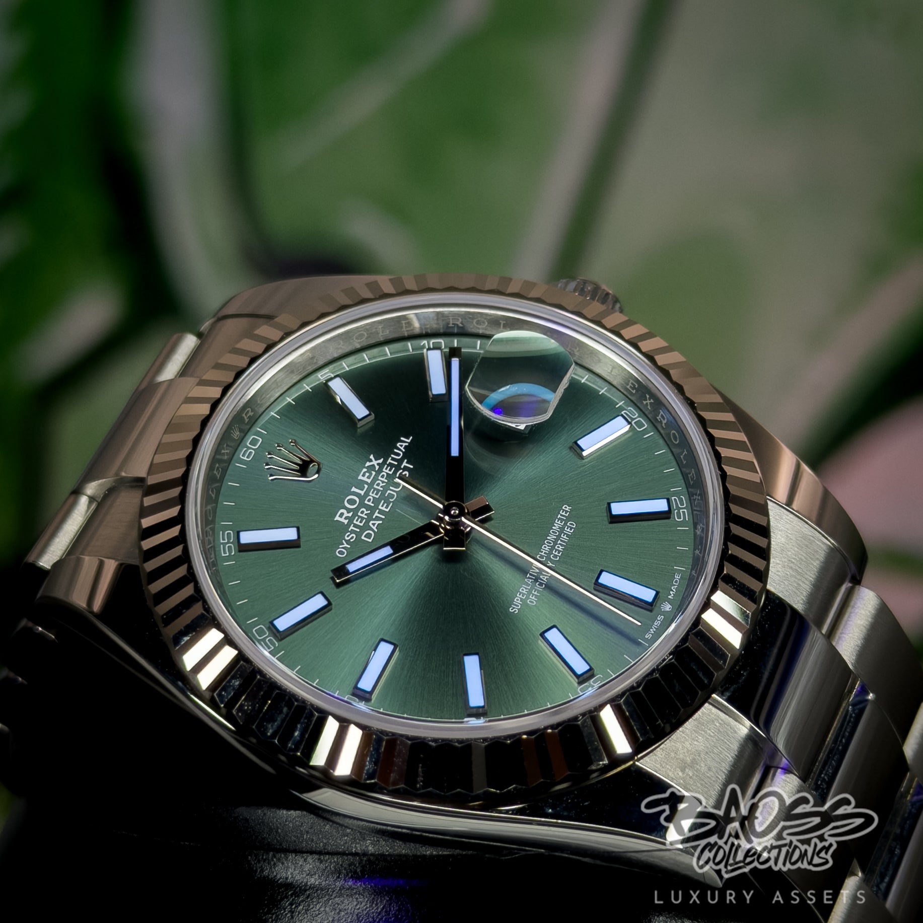 Rolex Datejust 41 Mint Green Fluted Oyster 126334