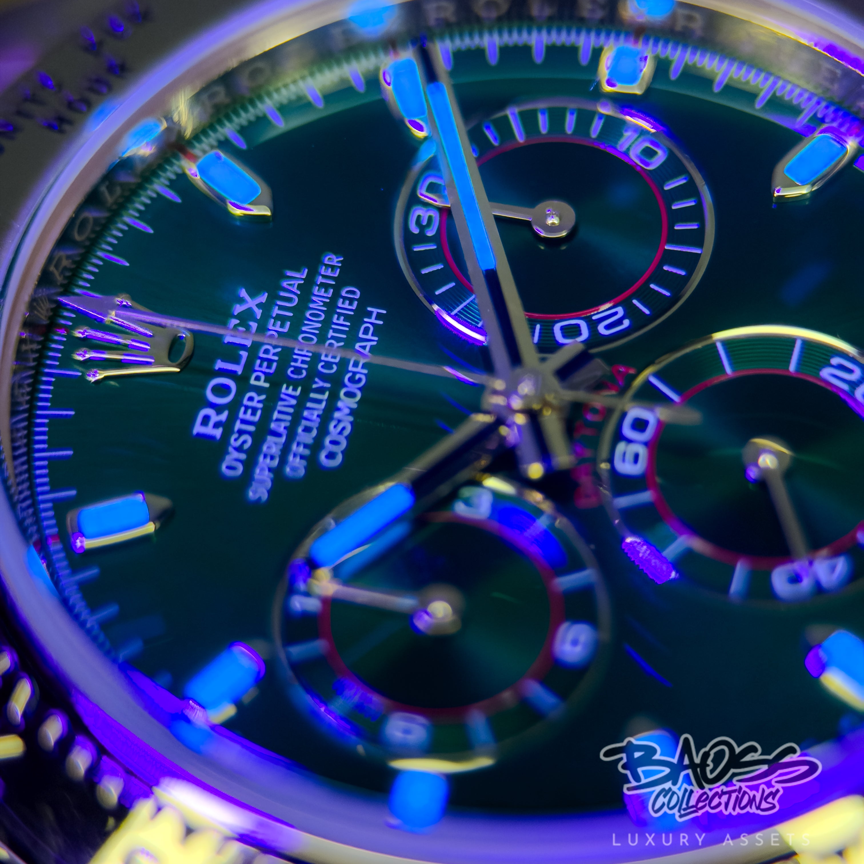 Rolex Cosmograph Daytona “John Mayer” Full Set — 18k Yellow Gold Green Dial