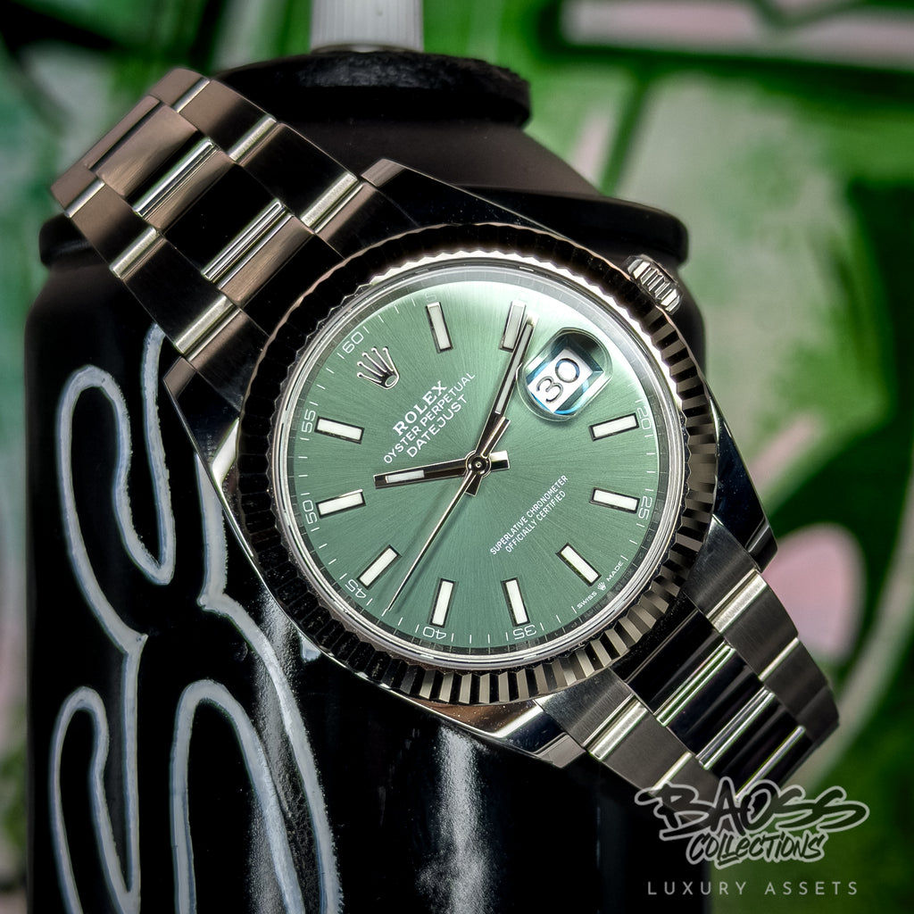 Rolex Datejust 41 Mint Green Fluted Oyster 126334