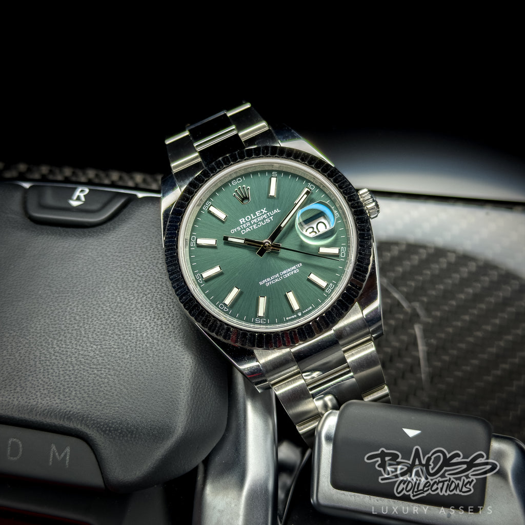 Rolex Datejust 41 Mint Green Fluted Oyster 126334