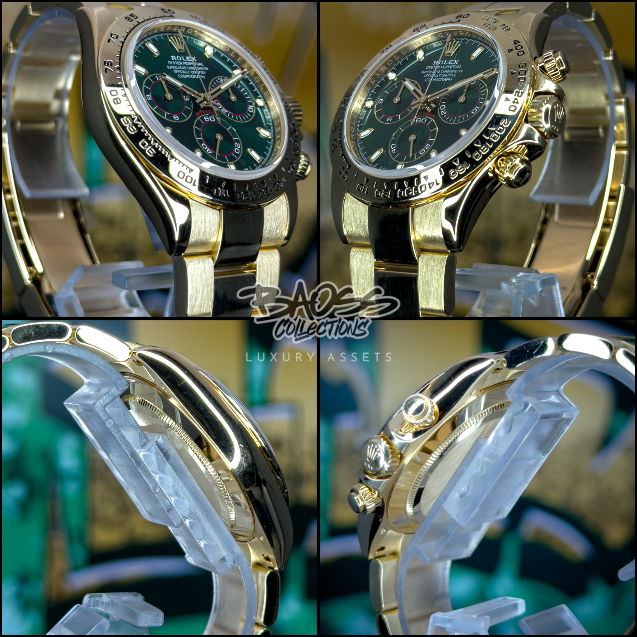 Rolex Cosmograph Daytona “John Mayer” Full Set — 18k Yellow Gold Green Dial